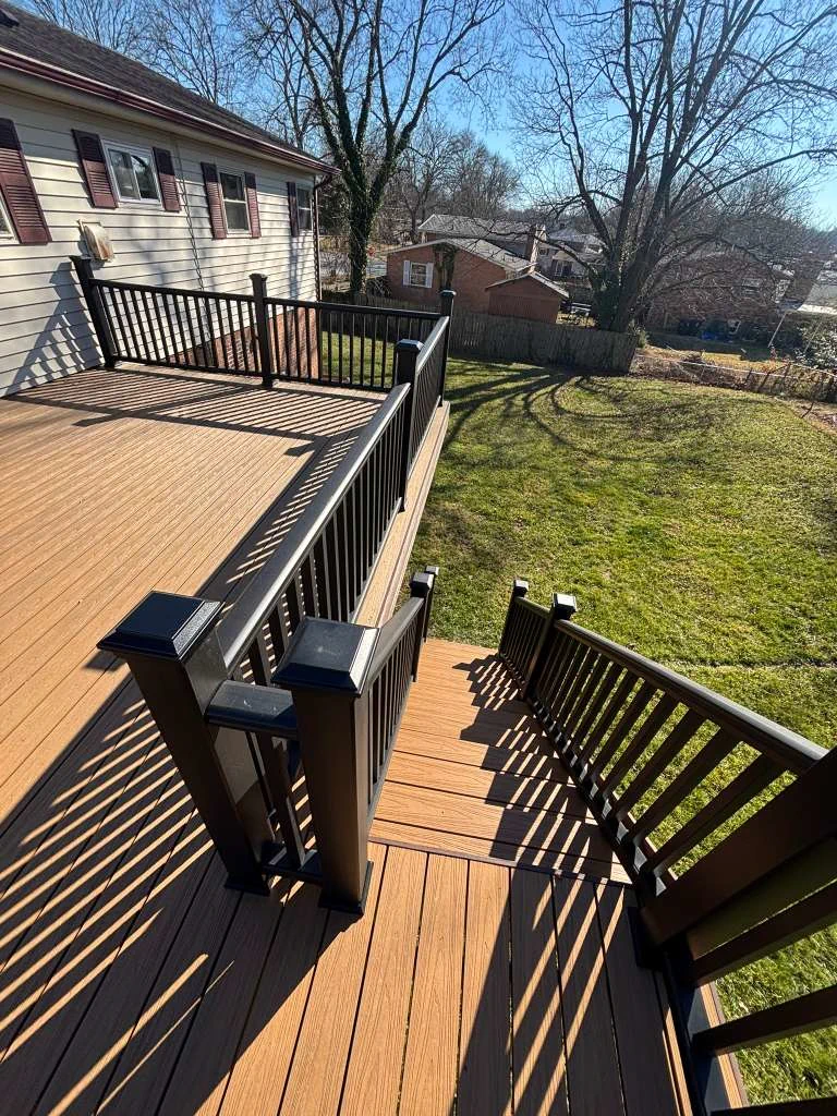Custom wood decking build in Hyattsville, Maryland